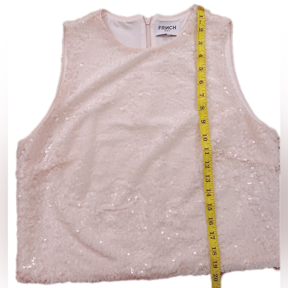 FRNCH Blouse in Cream Sequin - Picture 4 of 6